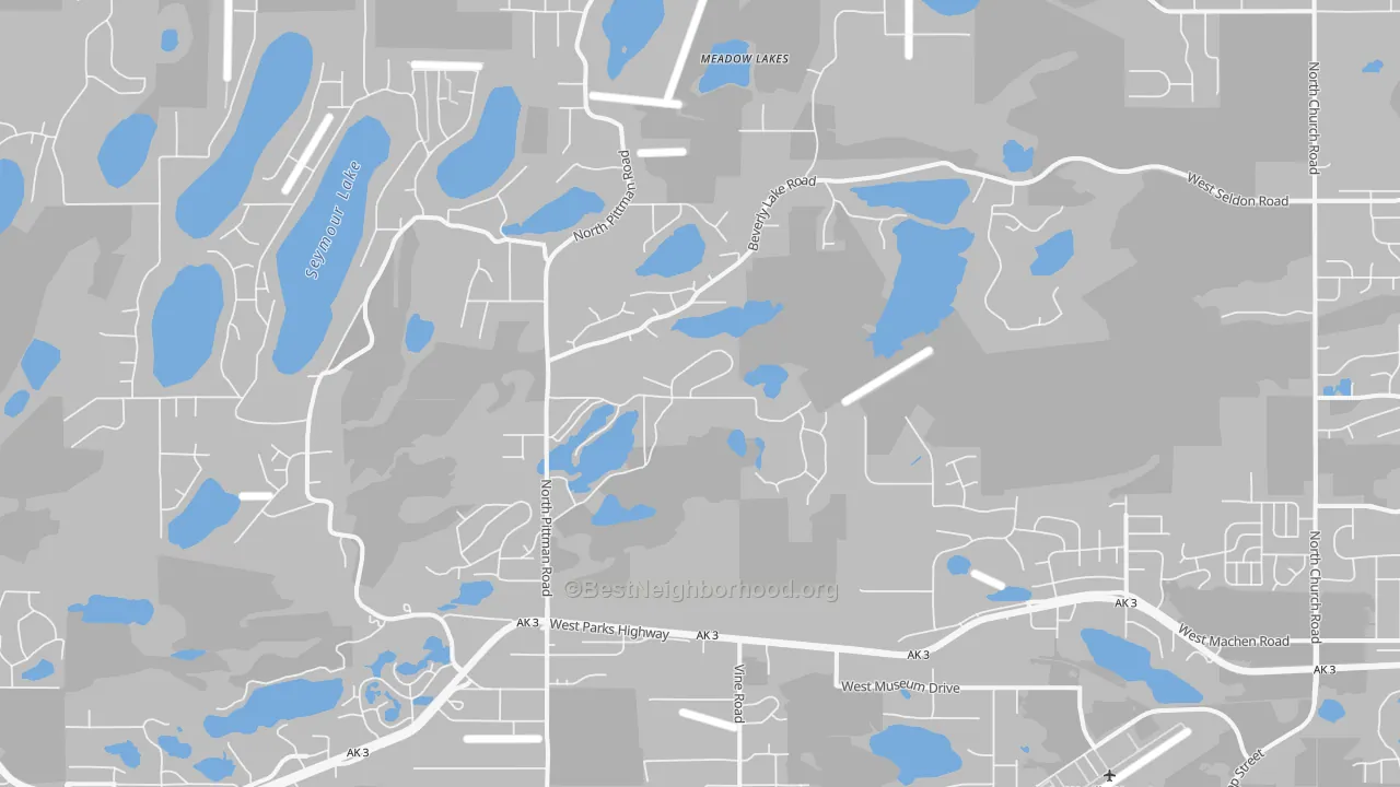 Transit Grade map of Meadow Lakes, AK