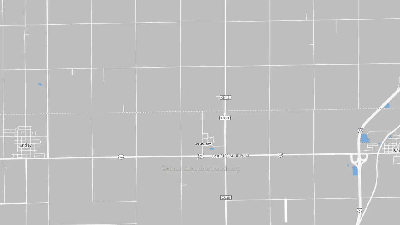 Transit Grade map of Meadows, IL