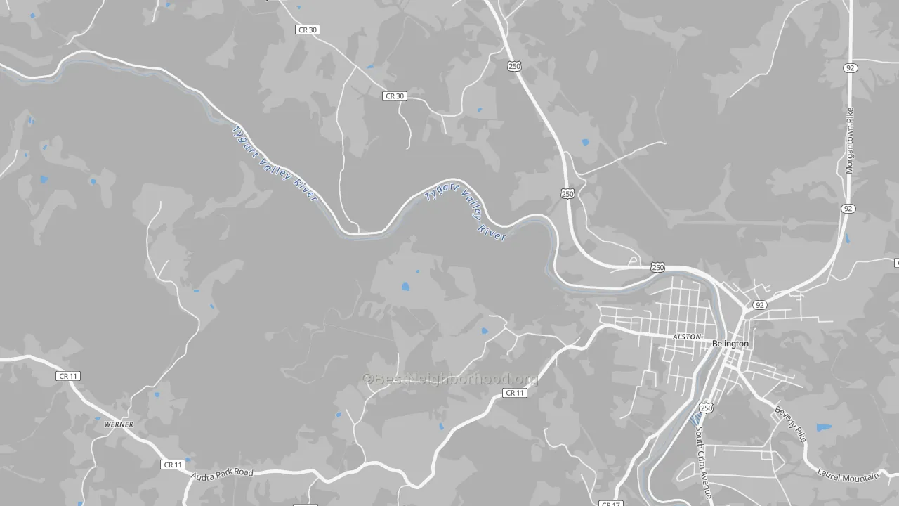 Transit Grade map of Meadowville, WV