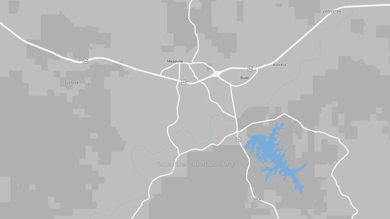 Transit Grade map of Meadville, MS