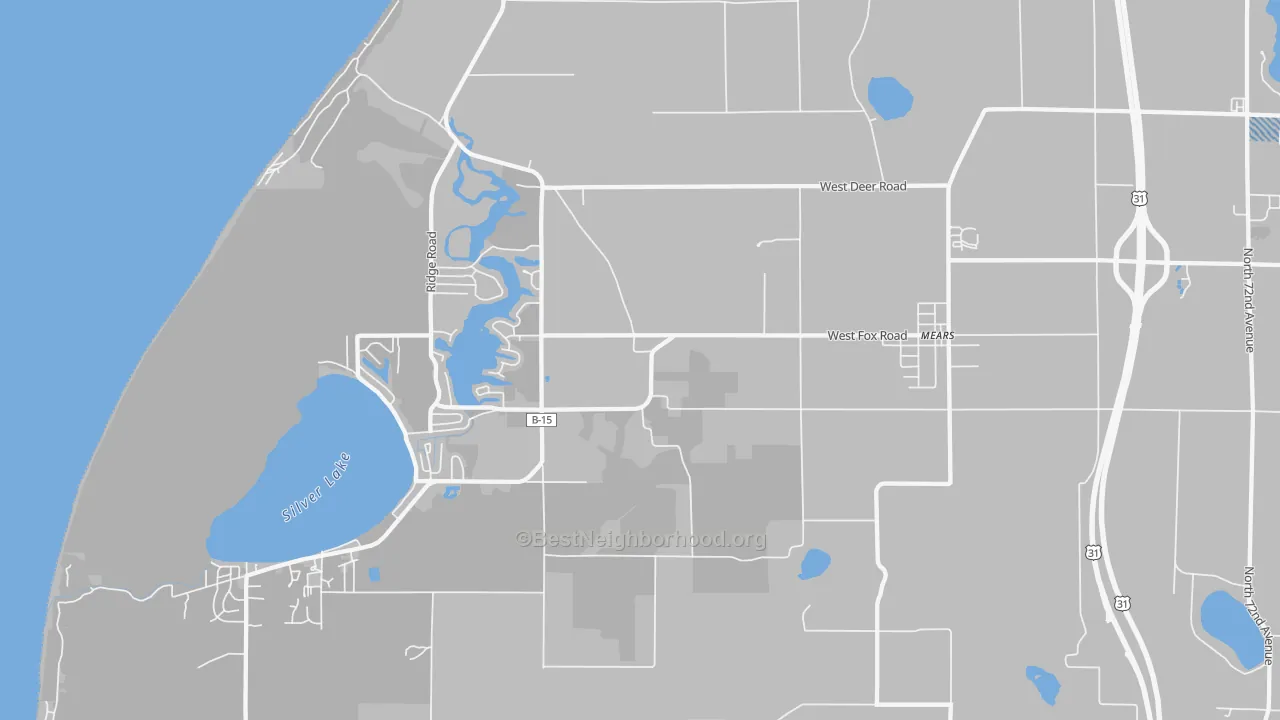 Transit Grade map of Mears, MI