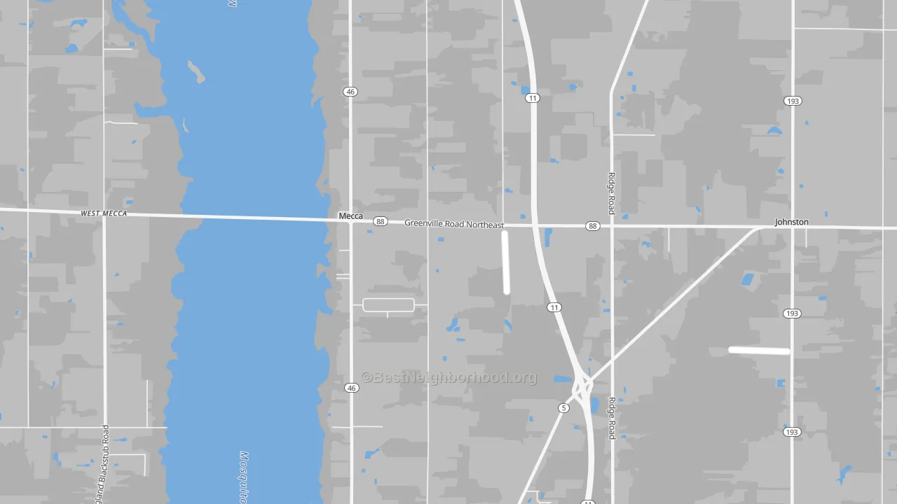 Transit Grade map of Mecca, OH