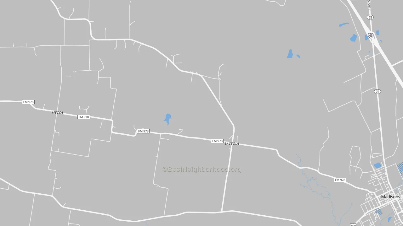 Transit Grade map of Mecca, TX