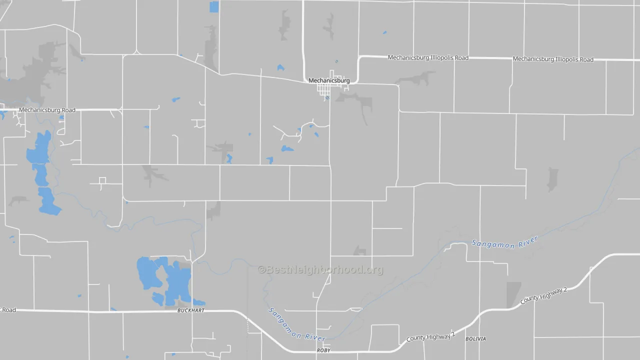 Transit Grade map of Mechanicsburg, IL