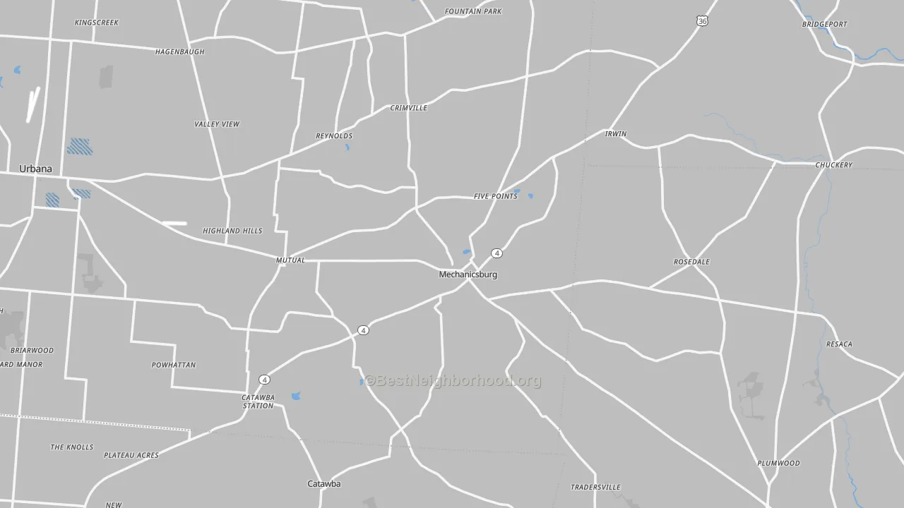 Transit Grade map of Mechanicsburg, OH