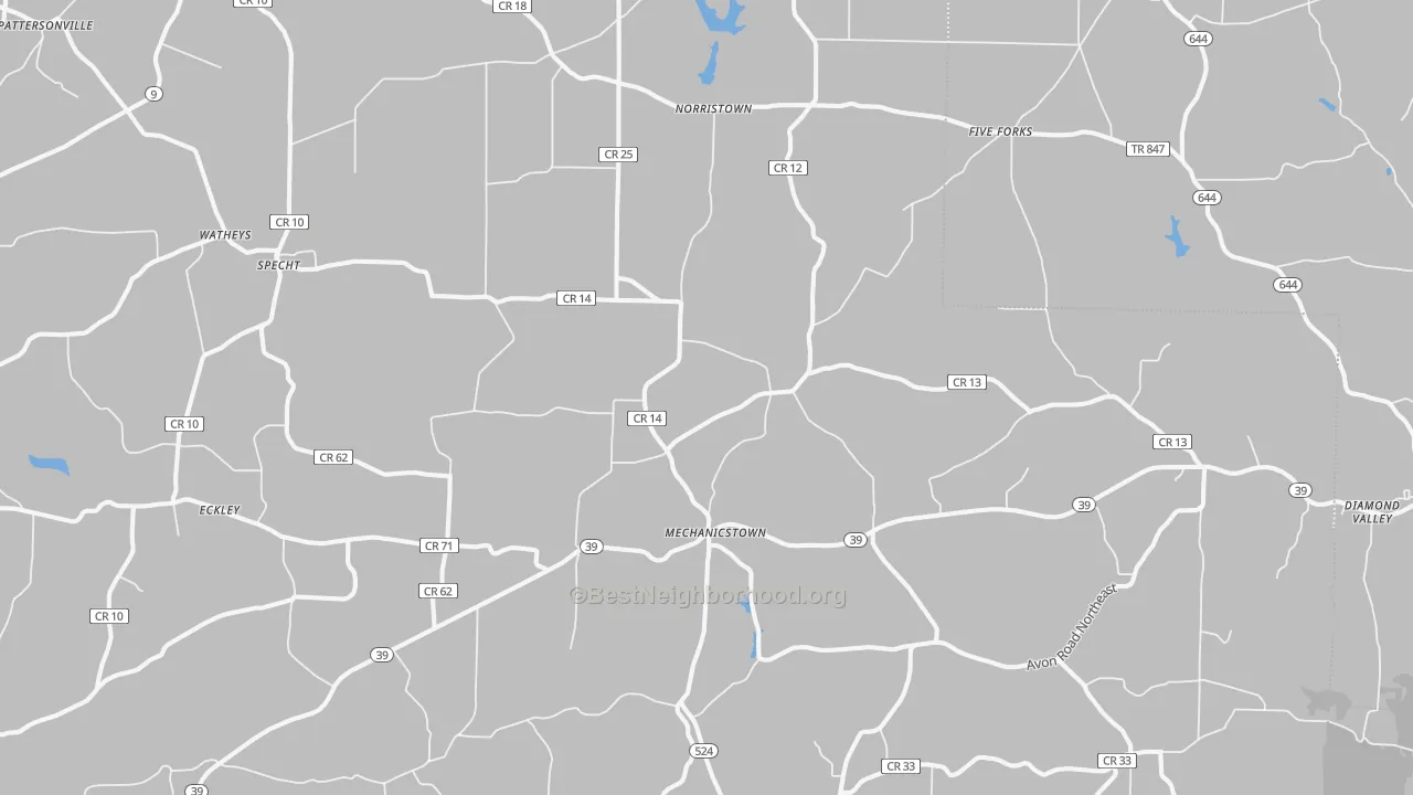 Transit Grade map of Mechanicstown, OH