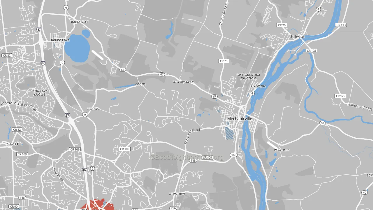 Transit Grade map of Mechanicville, NY