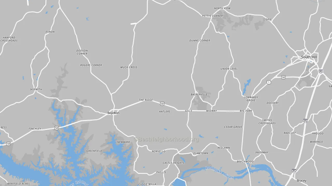 Transit Grade map of Mecklenburg County, VA