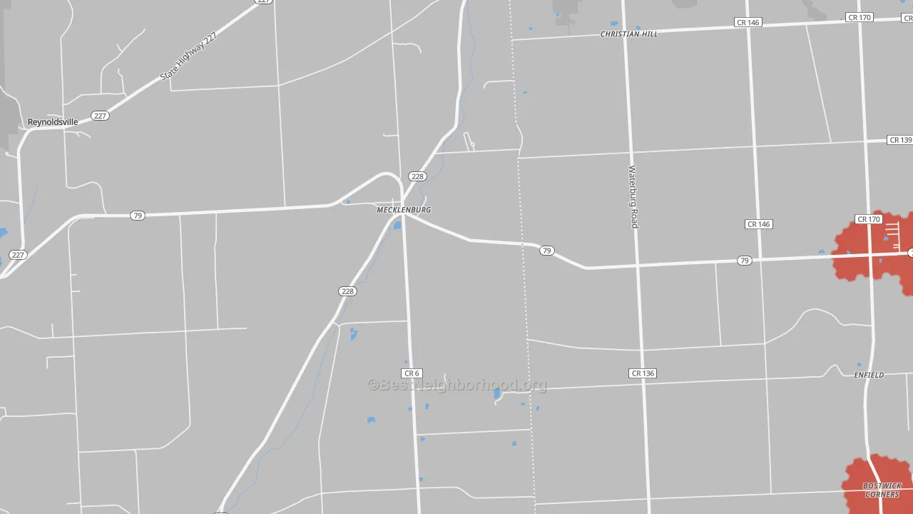 Transit Grade map of Mecklenburg, NY