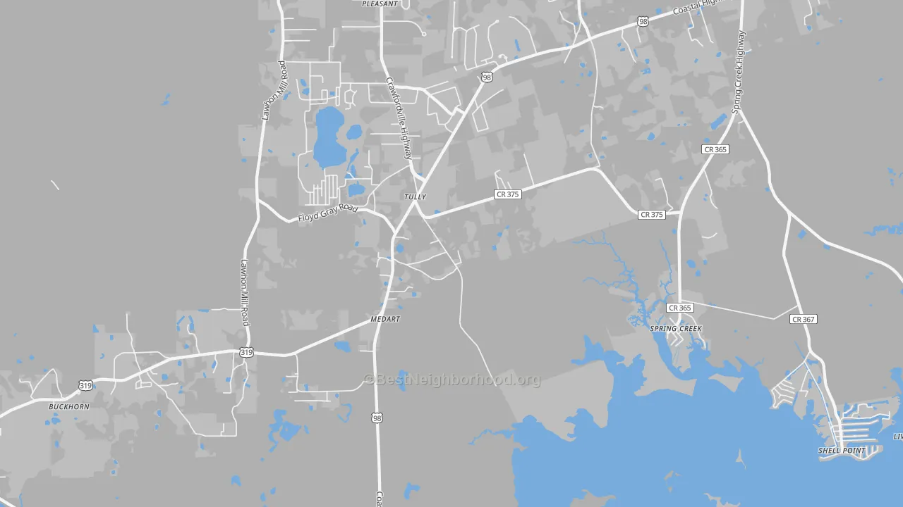 Transit Grade map of Medart, FL