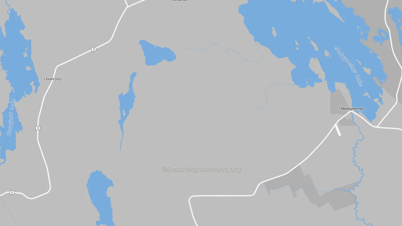 Transit Grade map of Meddybemps, ME