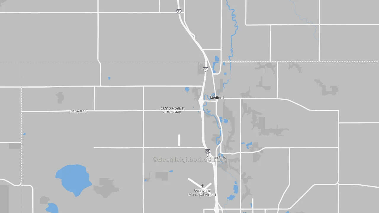Transit Grade map of Medford, MN