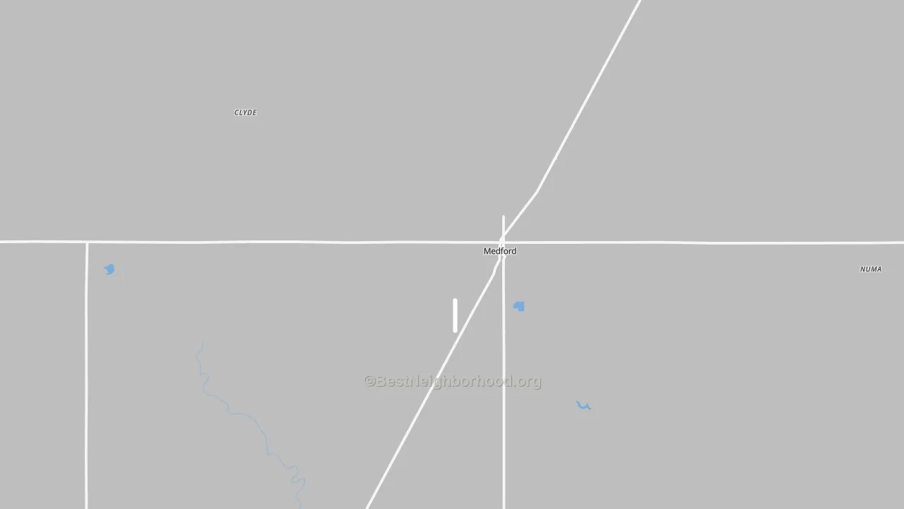 Transit Grade map of Medford, OK