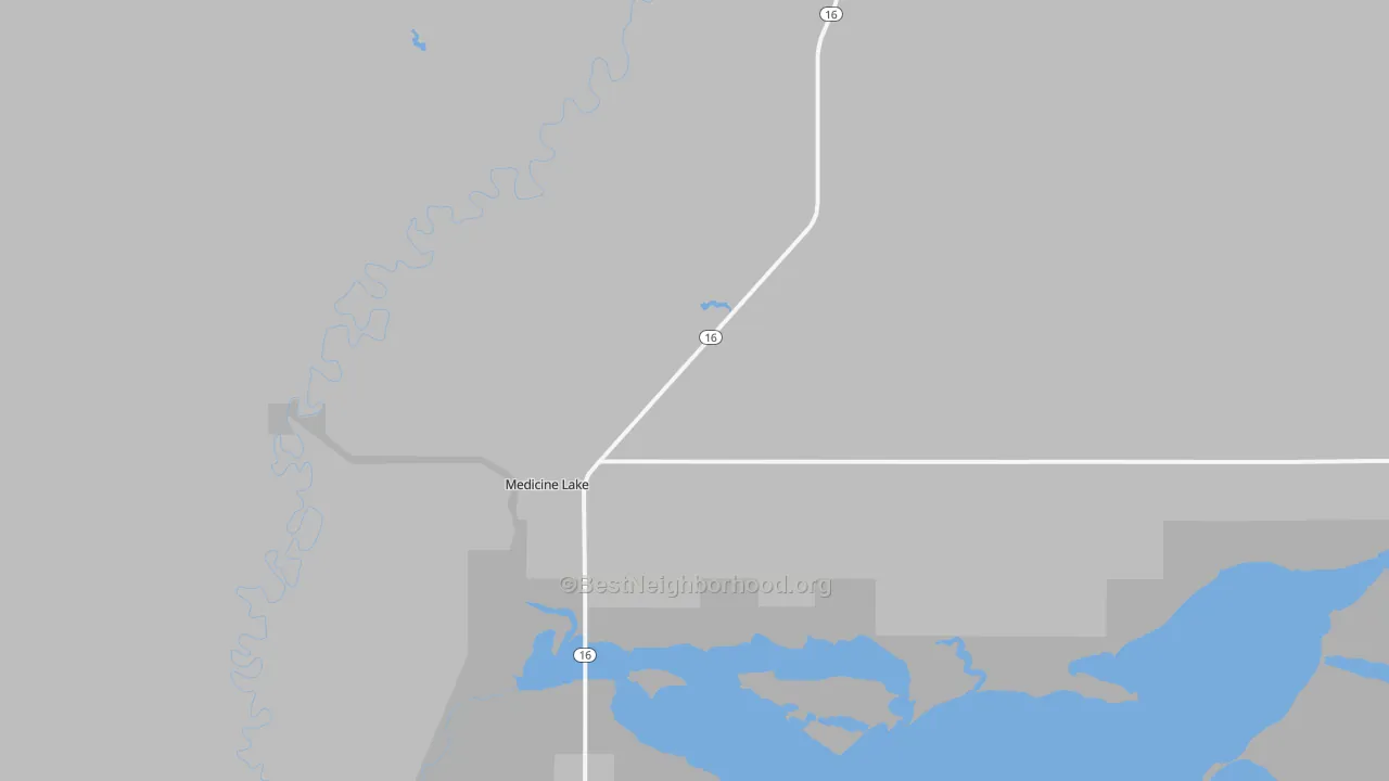 Transit Grade map of Medicine Lake, MT