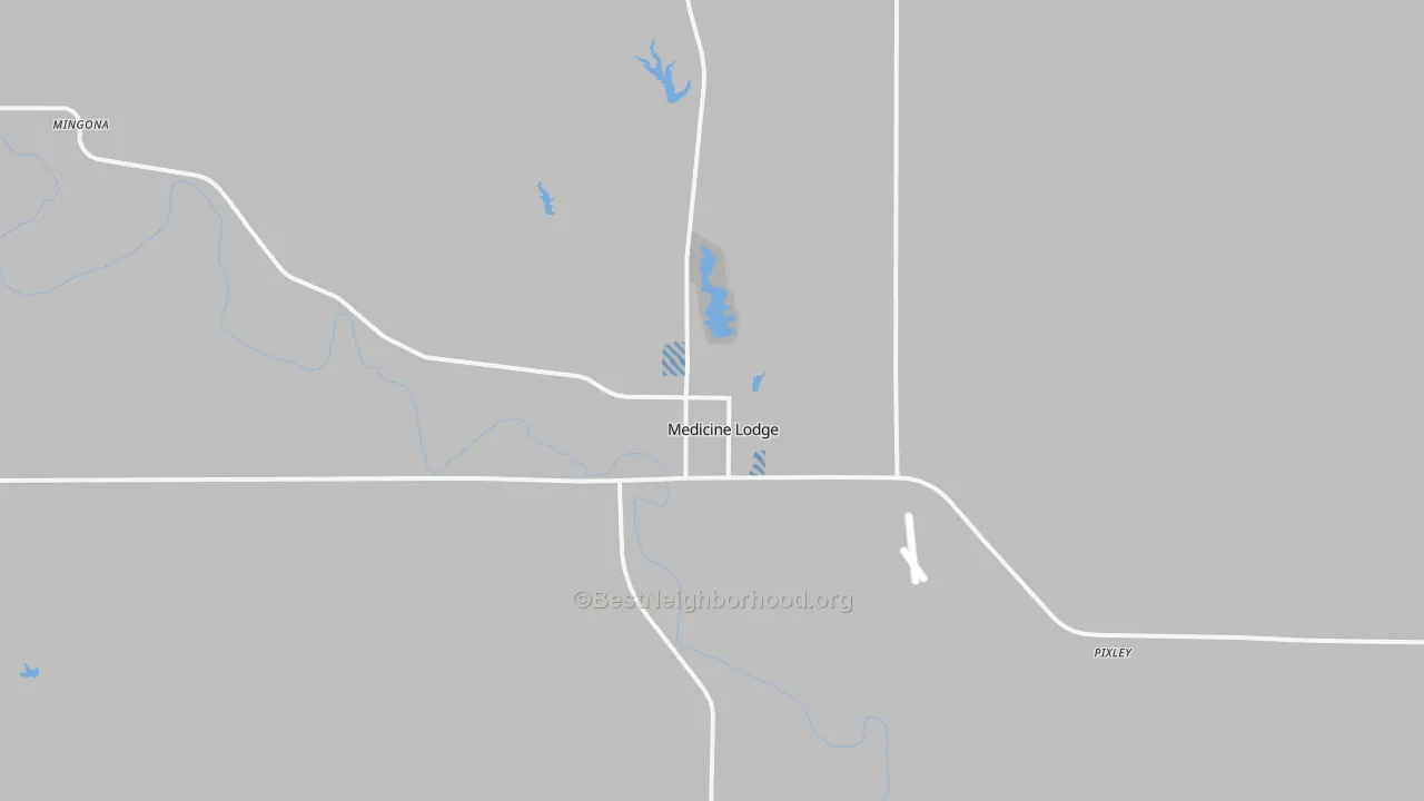 Transit Grade map of Medicine Lodge, KS