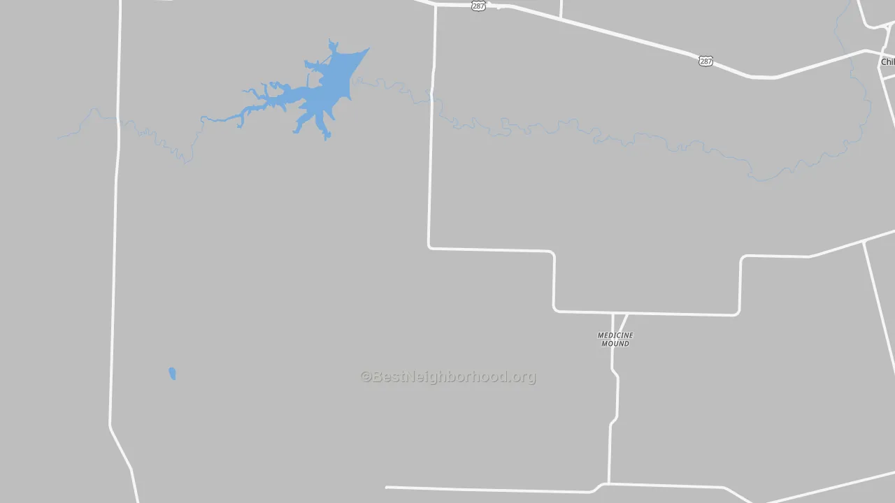 Transit Grade map of Medicine Mound, TX