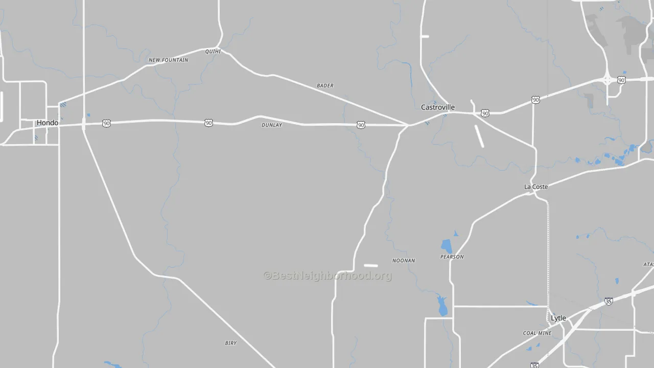Transit Grade map of Medina County, TX