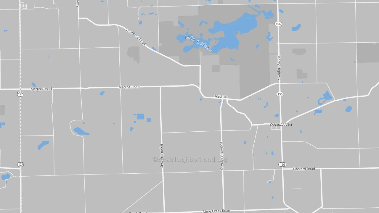 Transit Grade map of Medina, MI