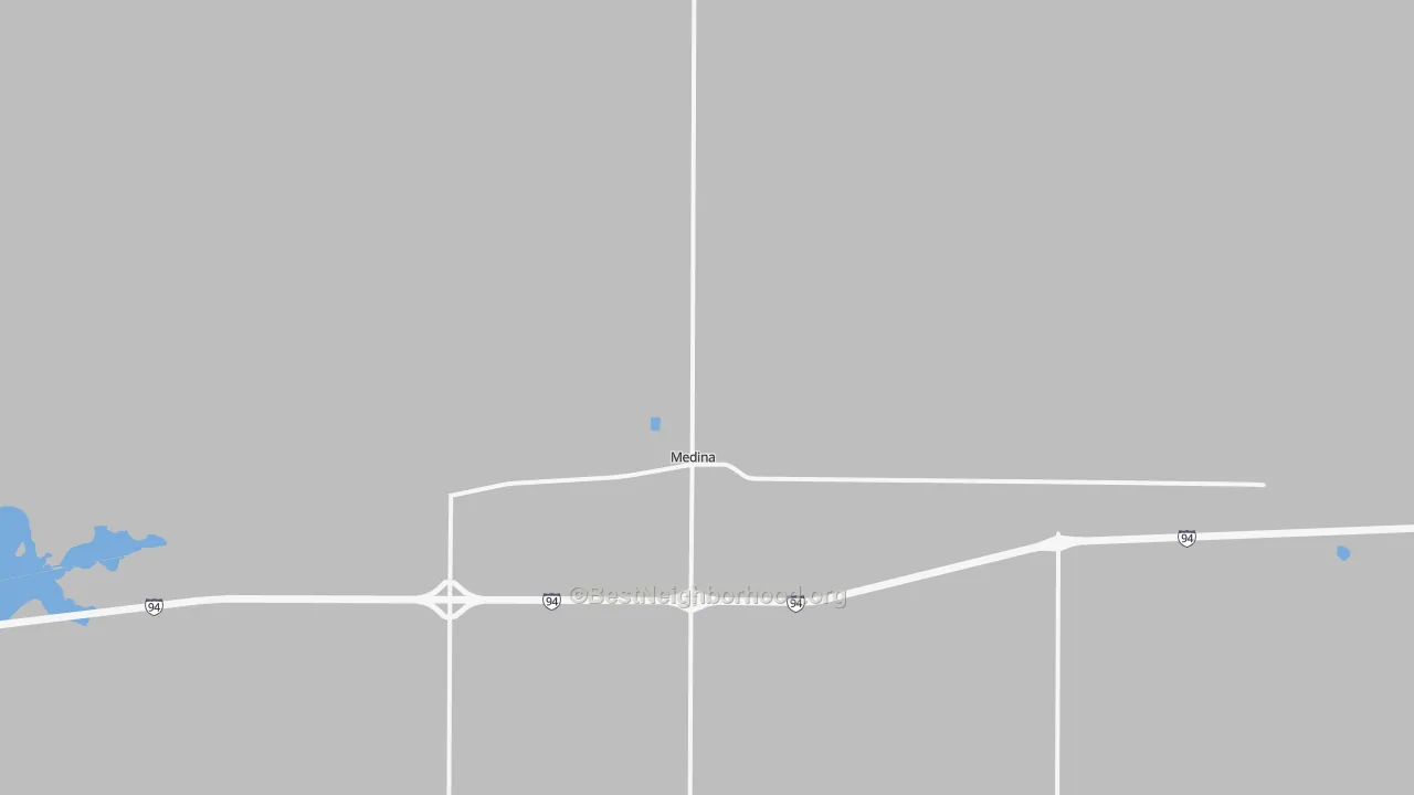 Transit Grade map of Medina, ND