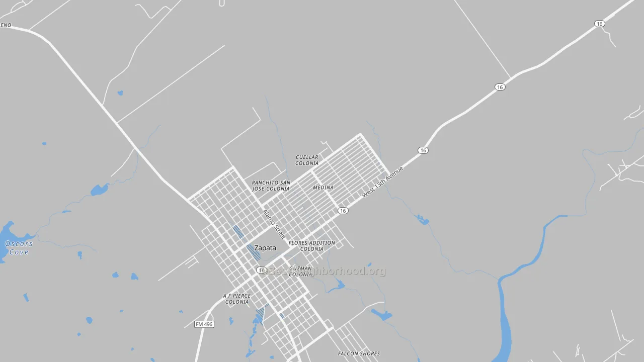 Transit Grade map of Medina, Zapata, TX