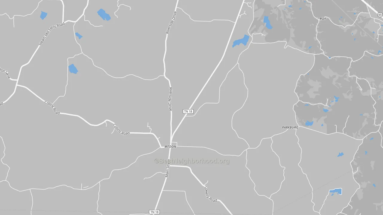Transit Grade map of Medon, TN