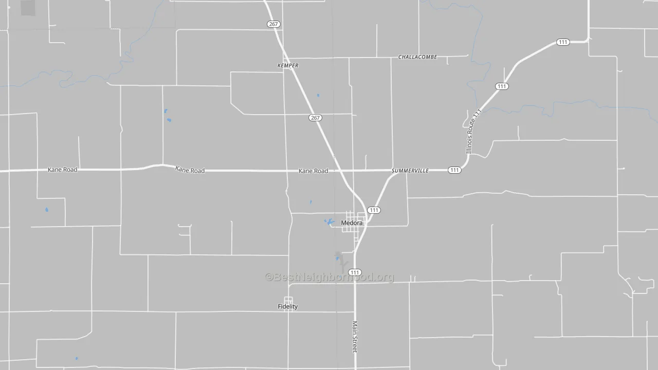 Transit Grade map of Medora, IL