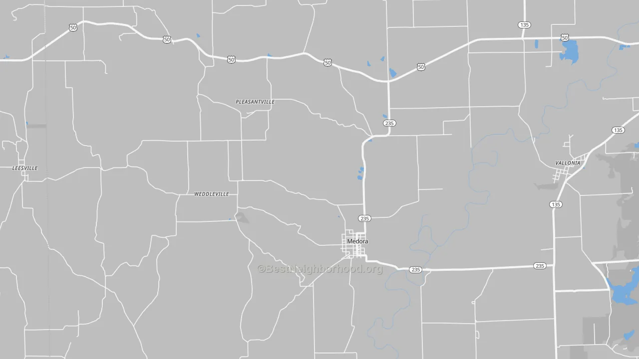 Transit Grade map of Medora, IN