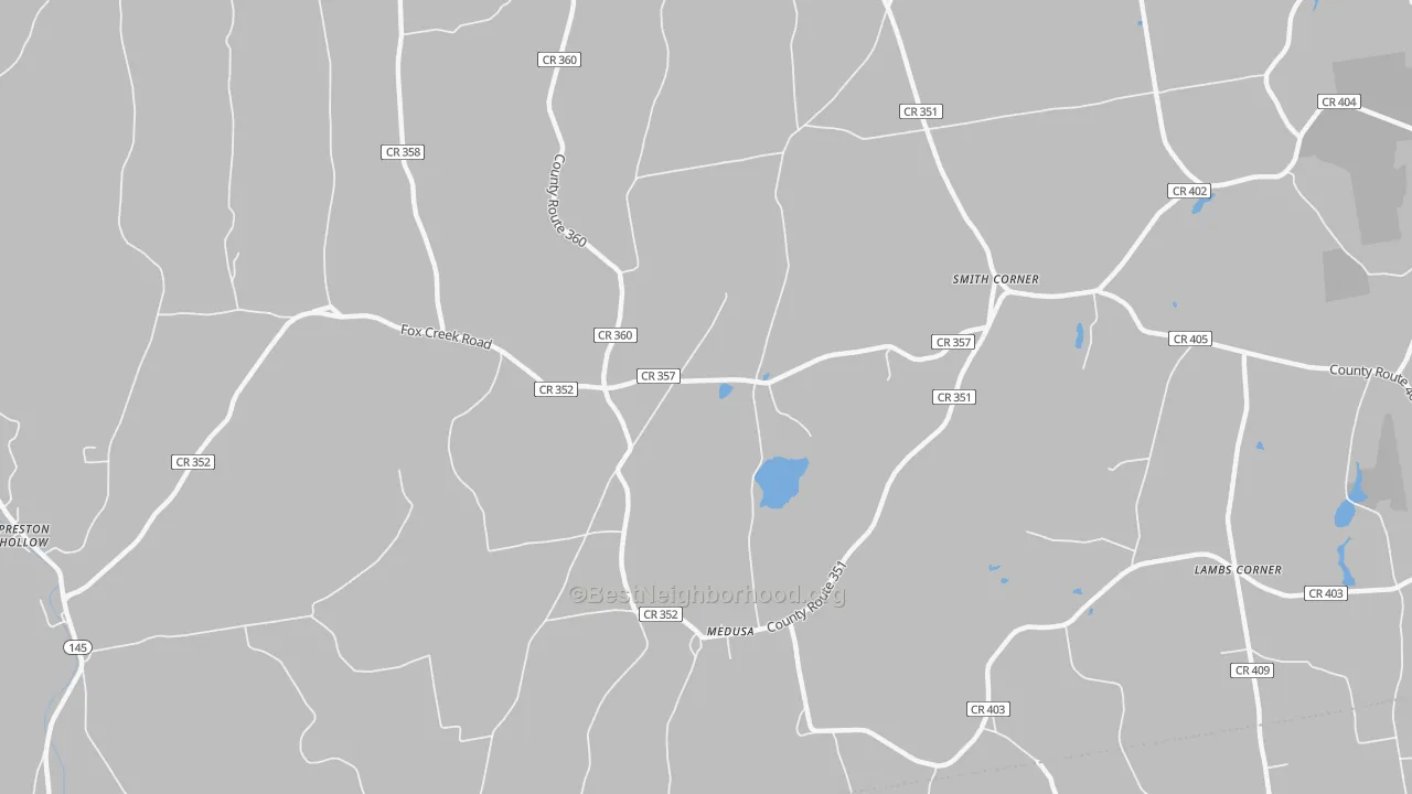 Transit Grade map of Medusa, NY