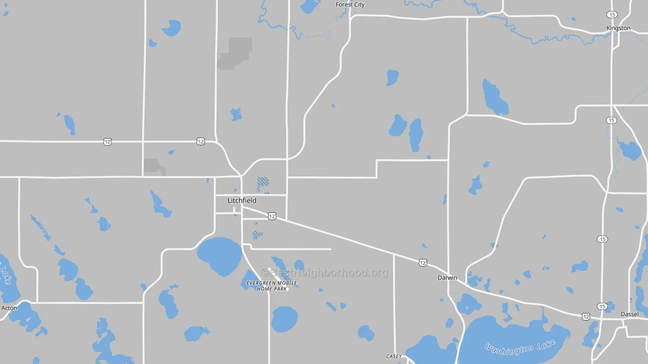 Transit Grade map of Meeker County, MN