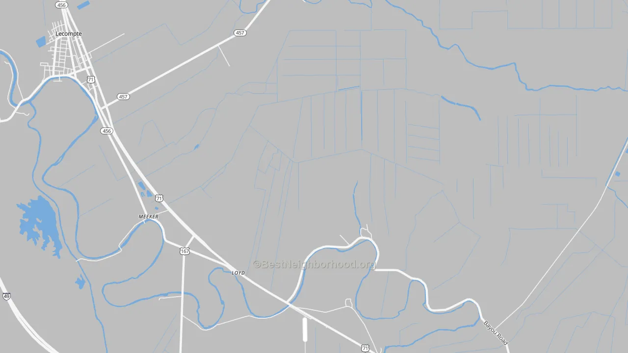 Transit Grade map of Meeker, LA