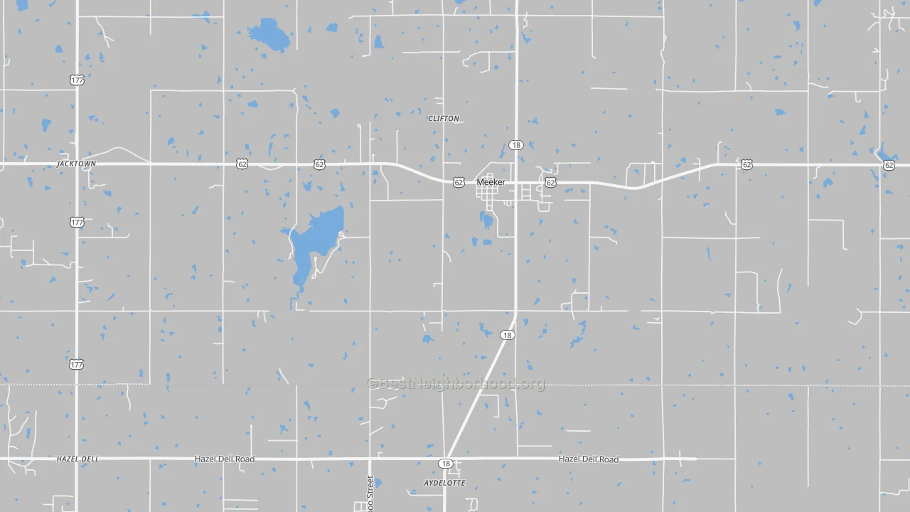 Transit Grade map of Meeker, OK