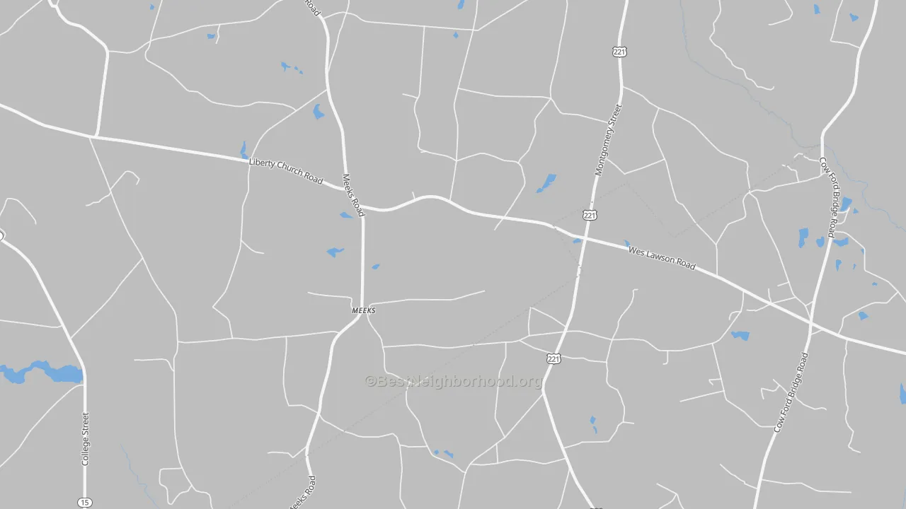 Transit Grade map of Meeks, GA