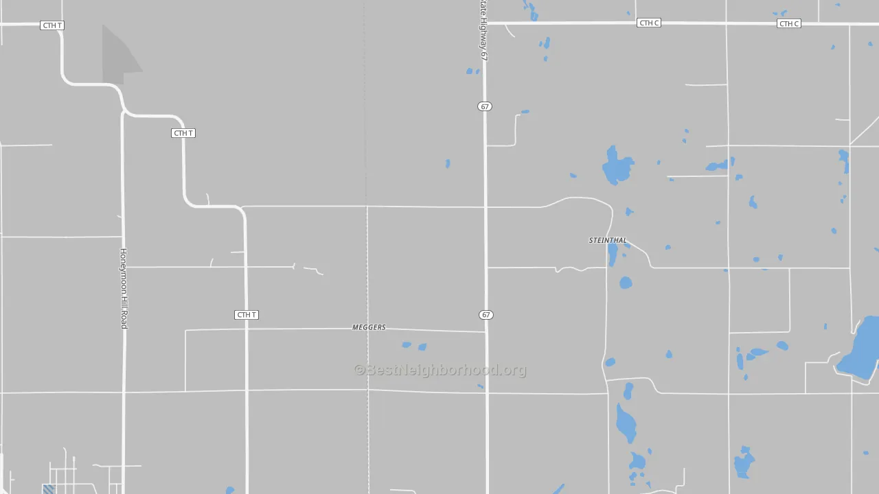 Transit Grade map of Meggers, WI