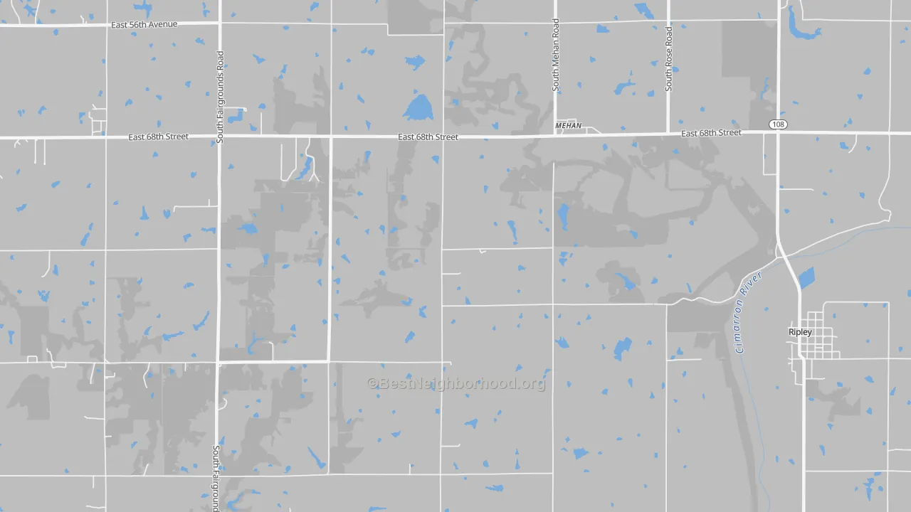 Transit Grade map of Mehan, OK