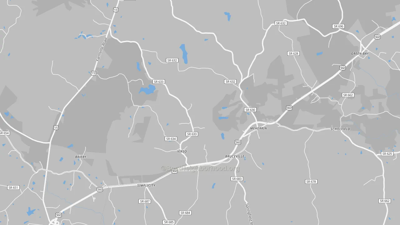 Transit Grade map of Meherrin, VA