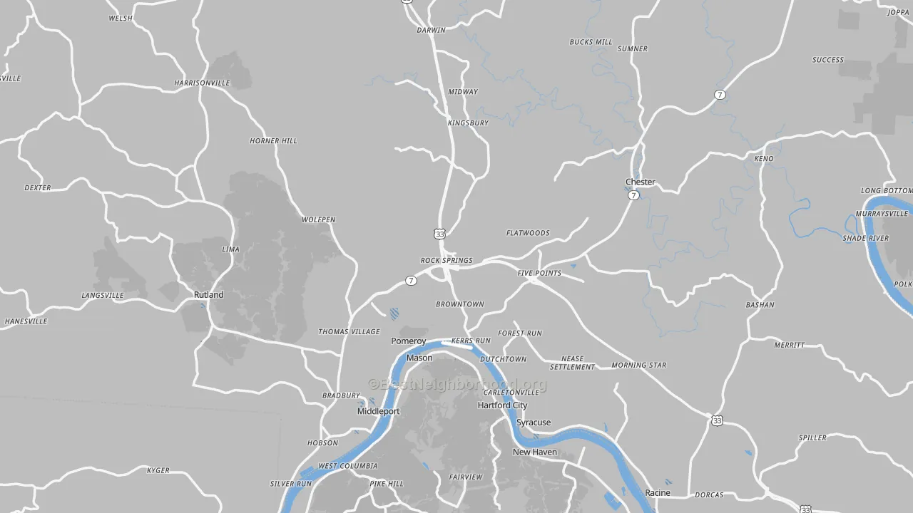 Transit Grade map of Meigs County, OH