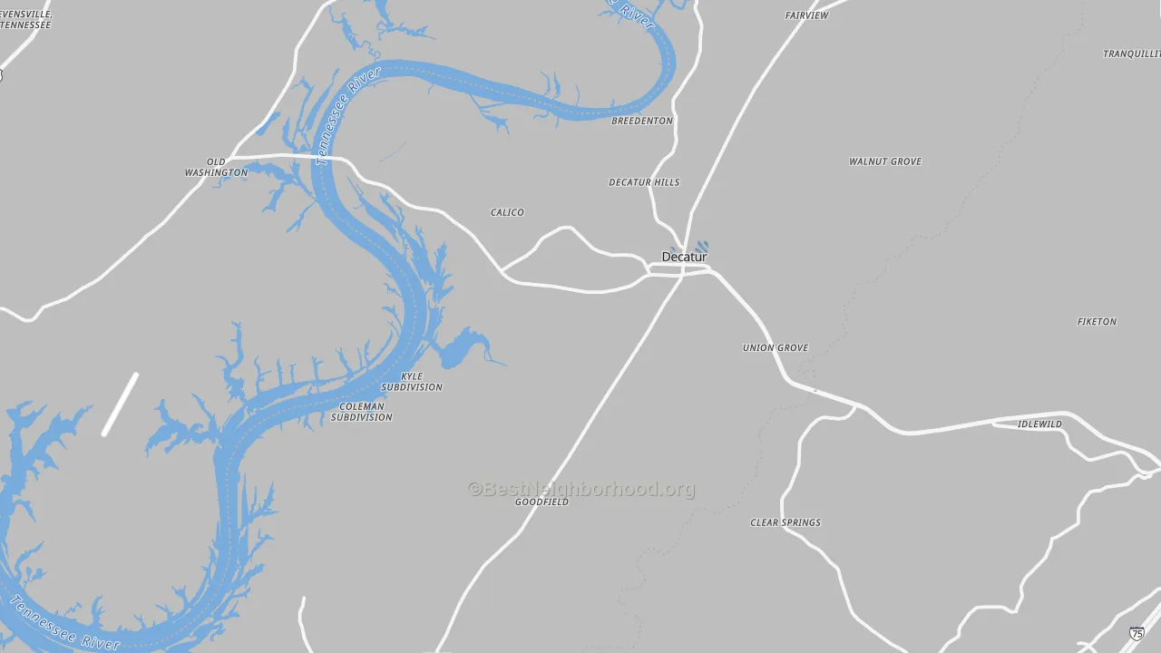 Transit Grade map of Meigs County, TN