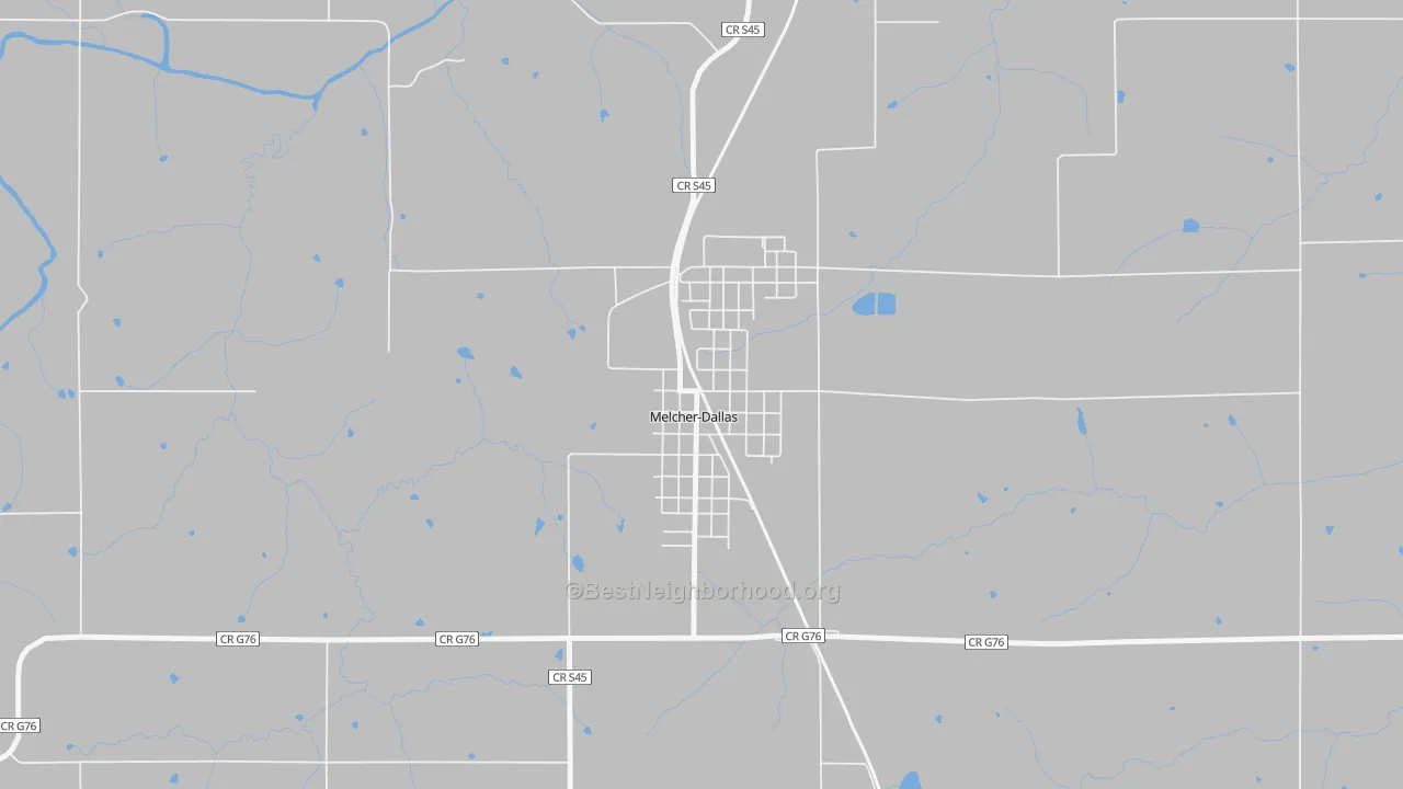 Transit Grade map of Melcher-Dallas, IA