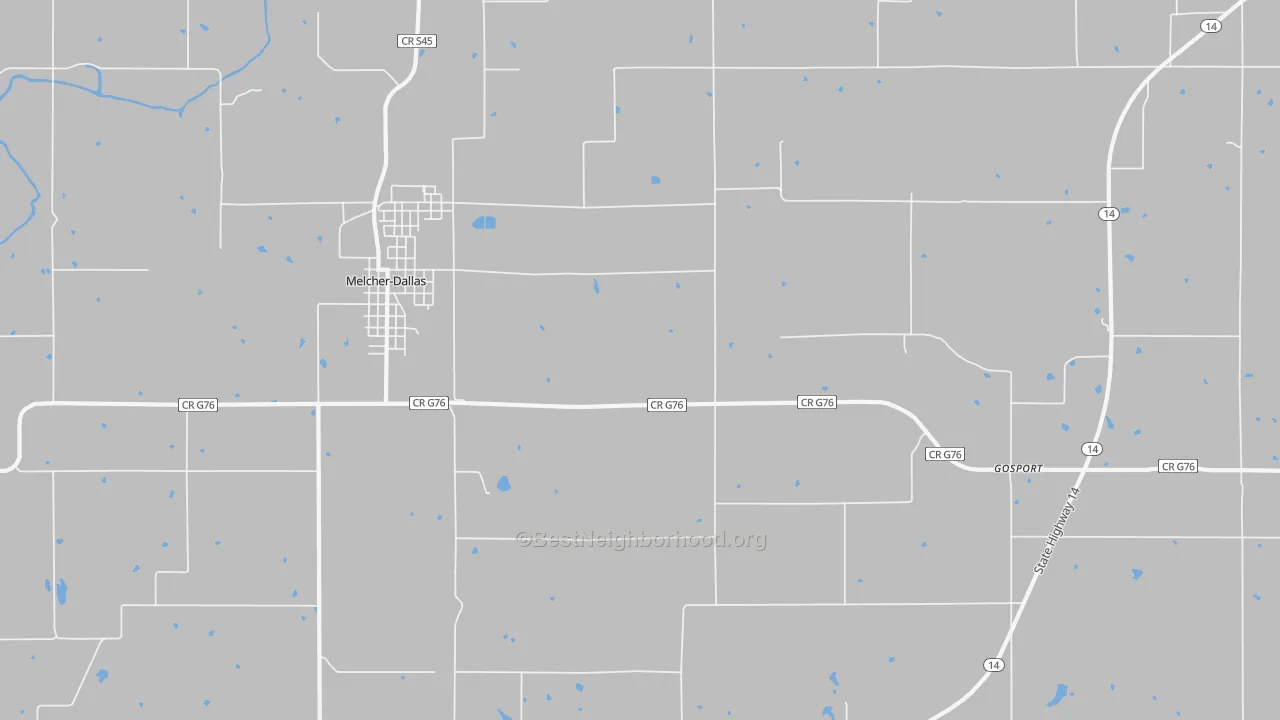 Transit Grade map of Melcher, IA