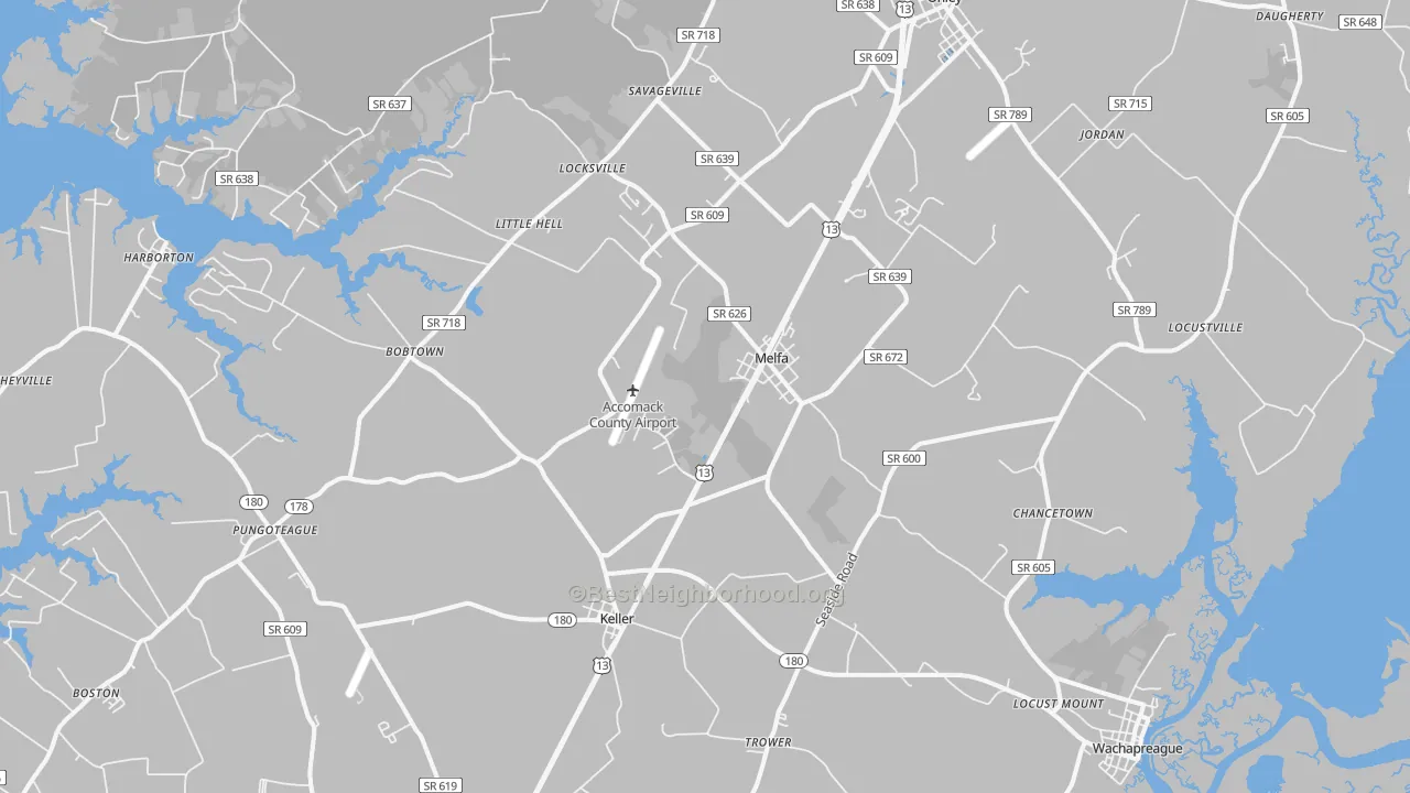 Transit Grade map of Melfa, VA