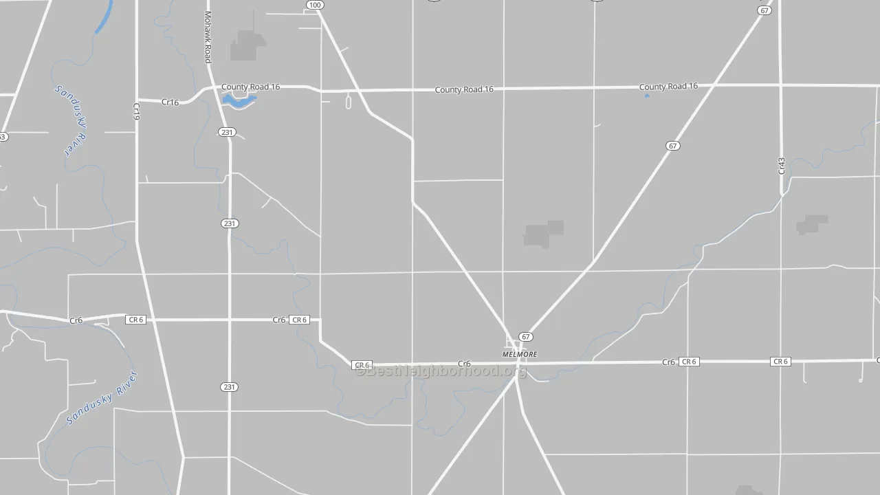 Transit Grade map of Melmore, OH