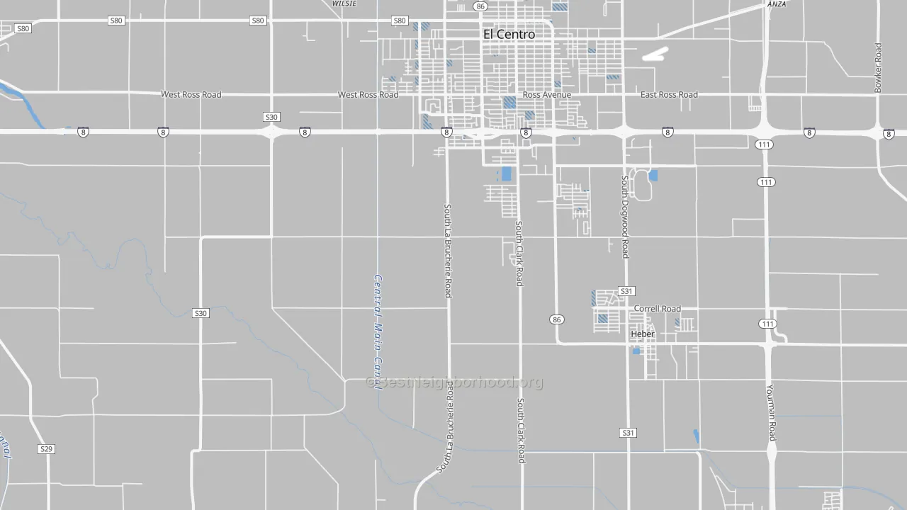 Transit Grade map of Meloland, CA