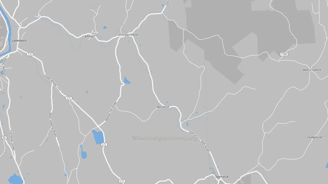 Transit Grade map of Melrose, PA