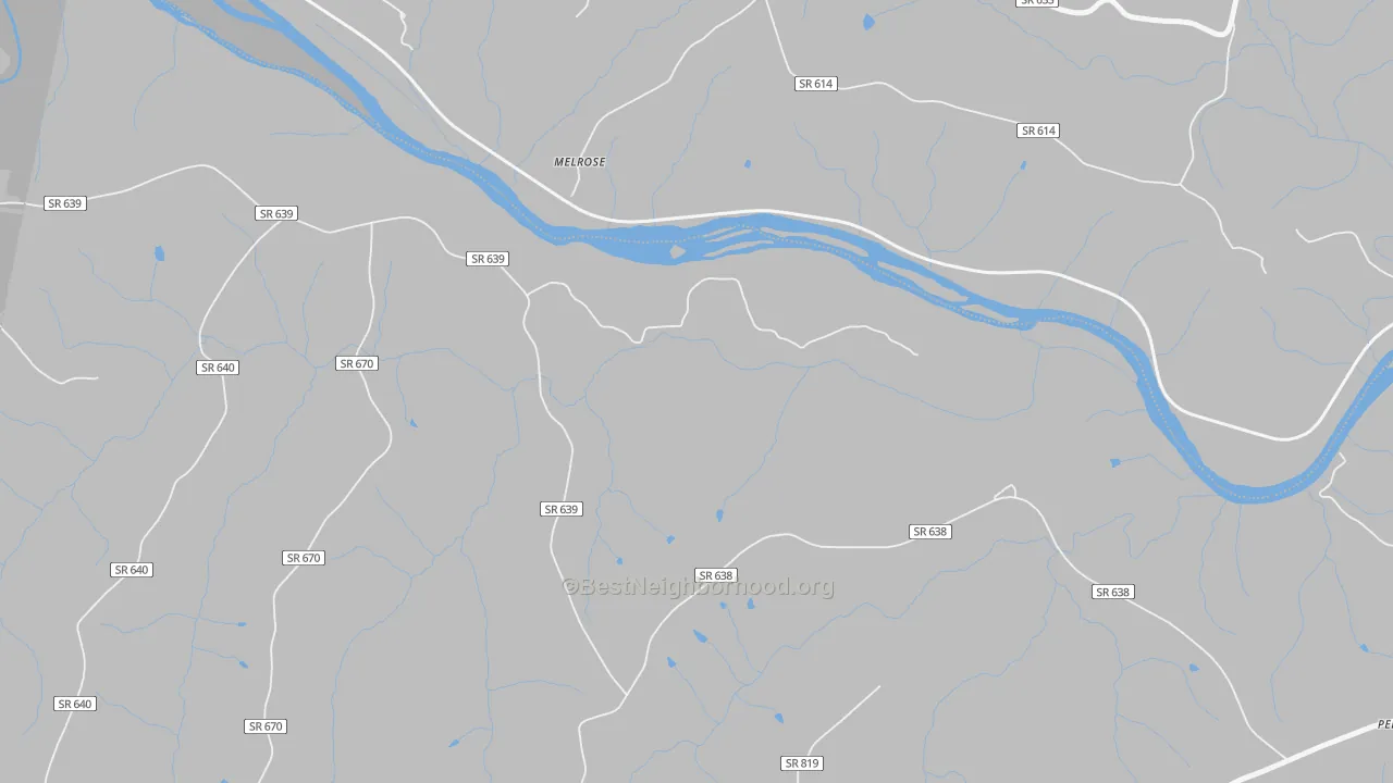 Transit Grade map of Melrose, VA