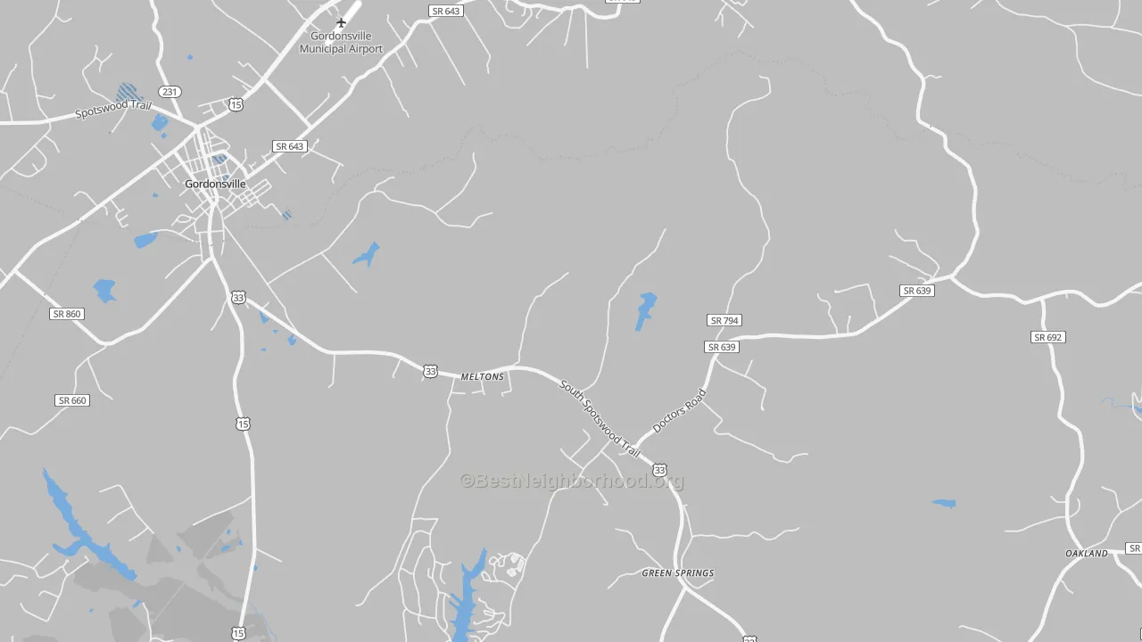 Transit Grade map of Melton, VA
