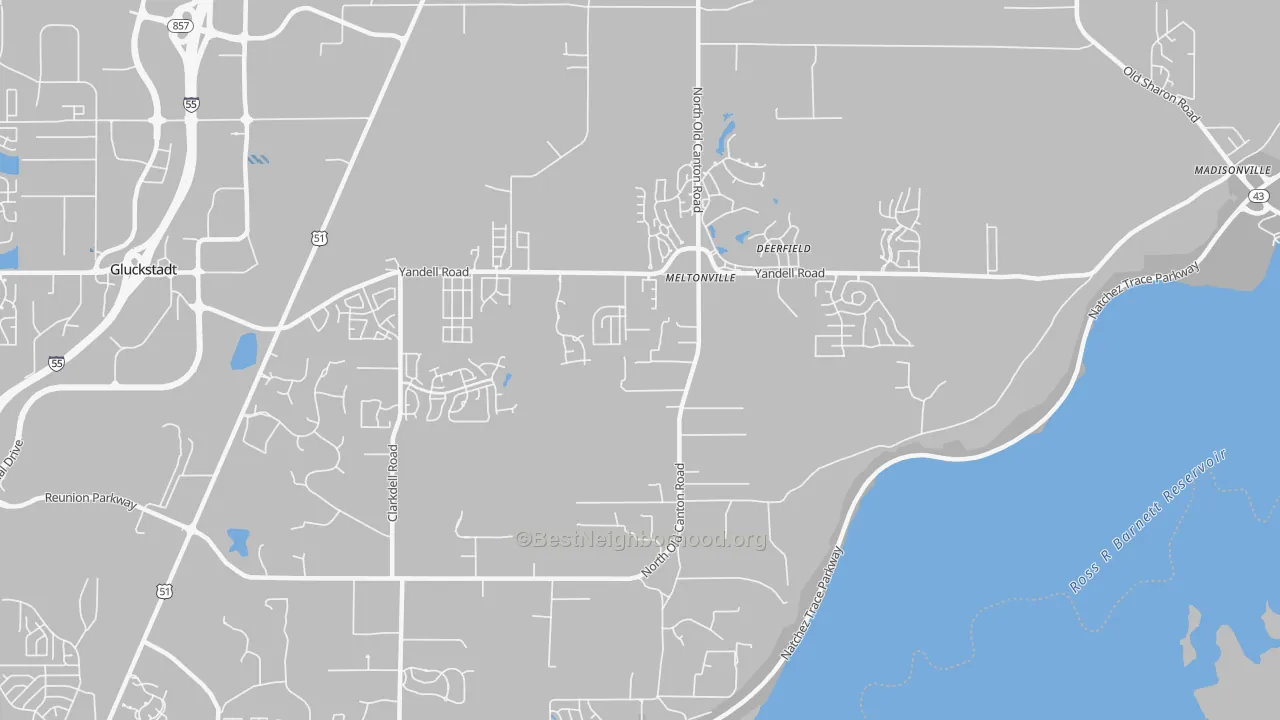 Transit Grade map of Meltonville, MS