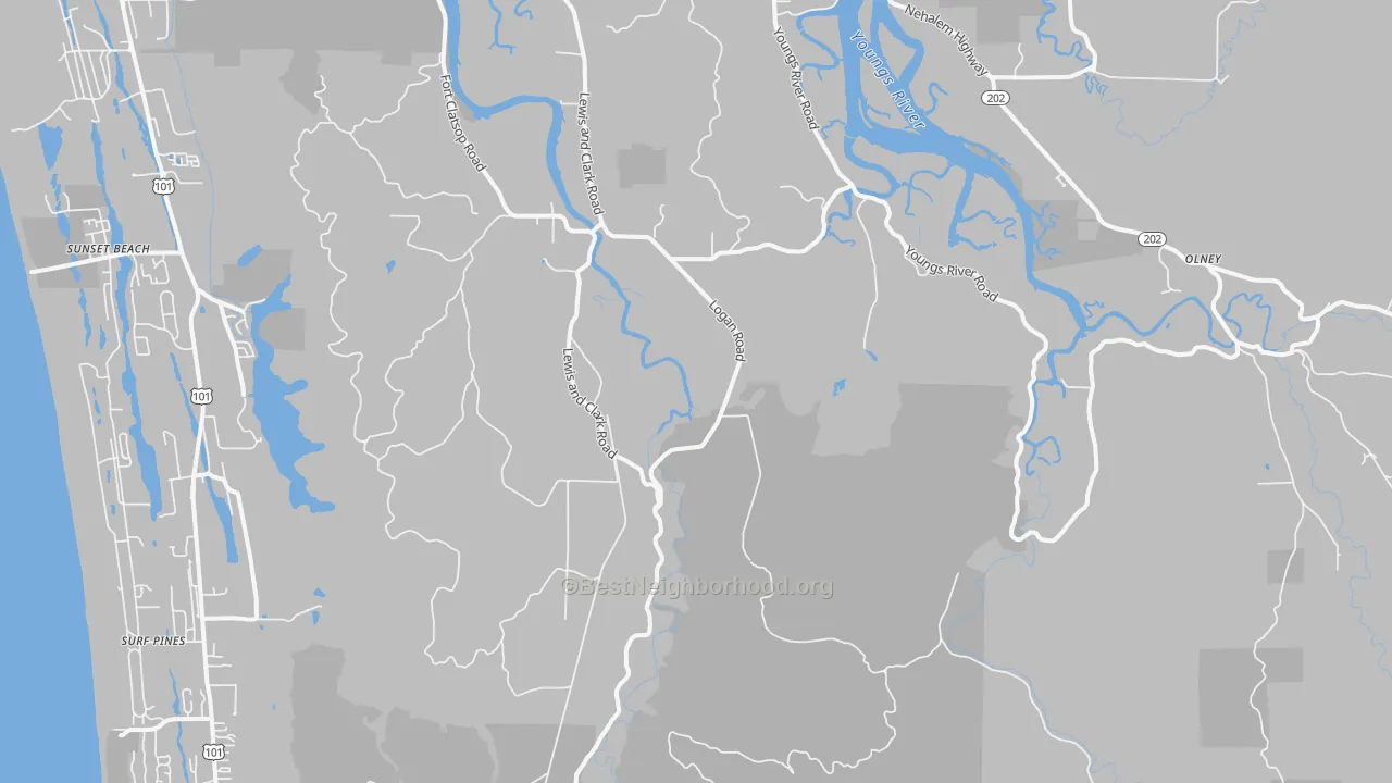 Transit Grade map of Melville, OR