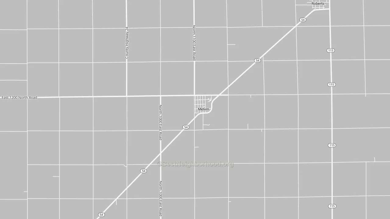 Transit Grade map of Melvin, IL