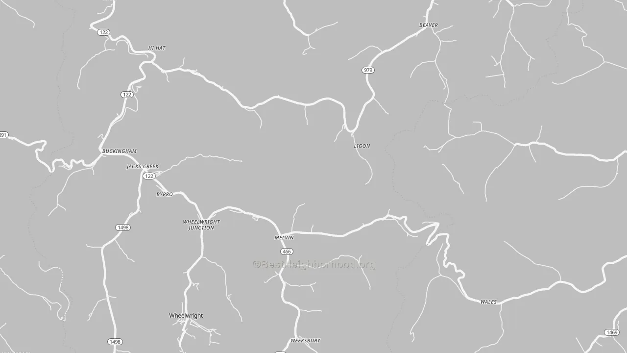 Transit Grade map of Melvin, KY