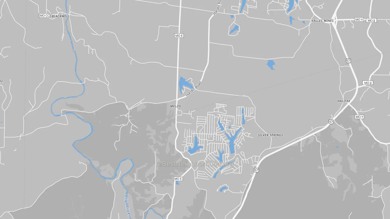 Transit Grade map of Melzo, MO
